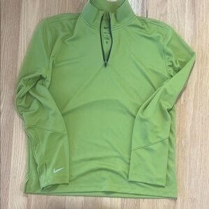 Nike Green Dri-fit Quarter-Zip Shirt